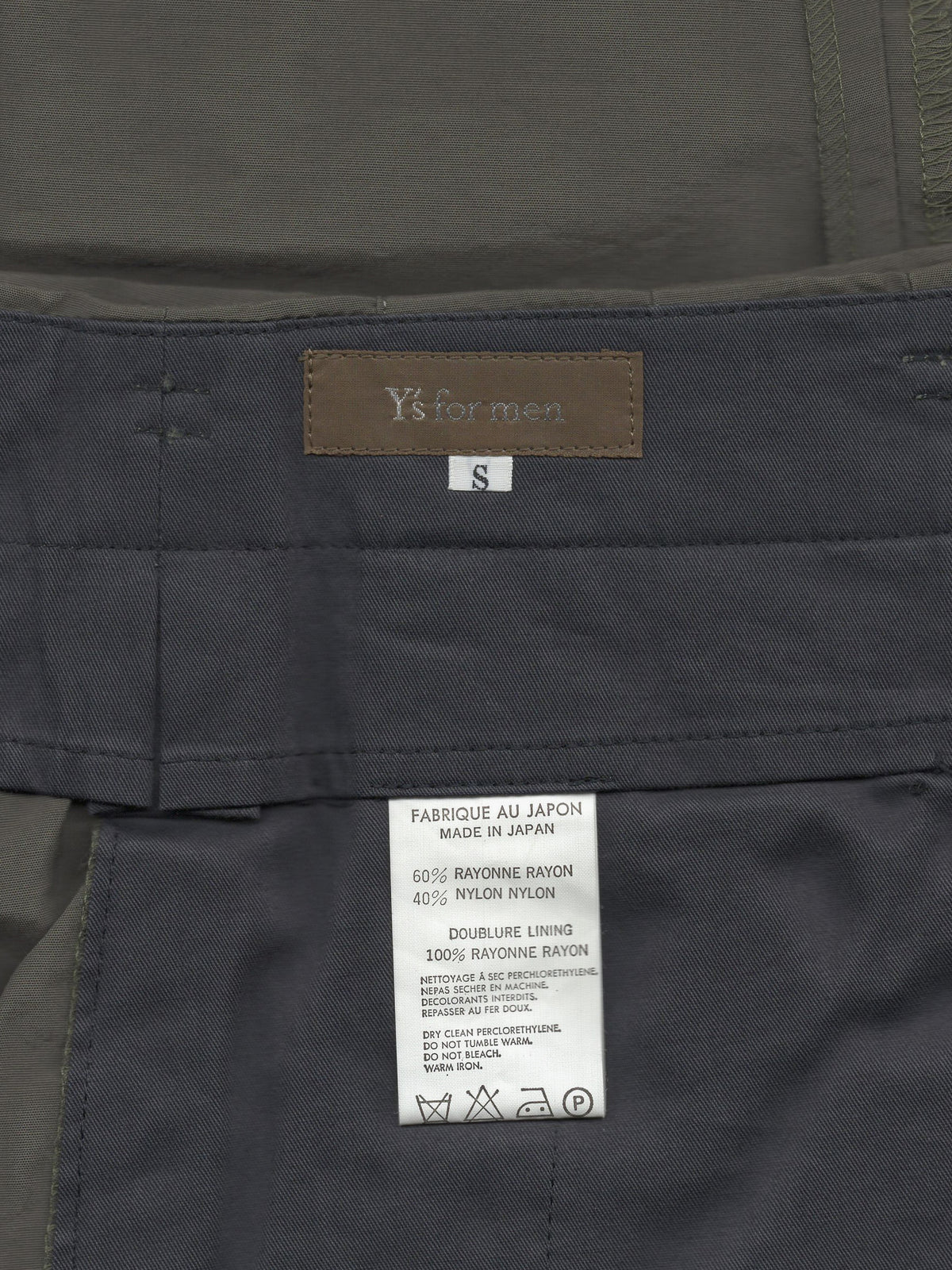 Double Pleat Trousers Olive
