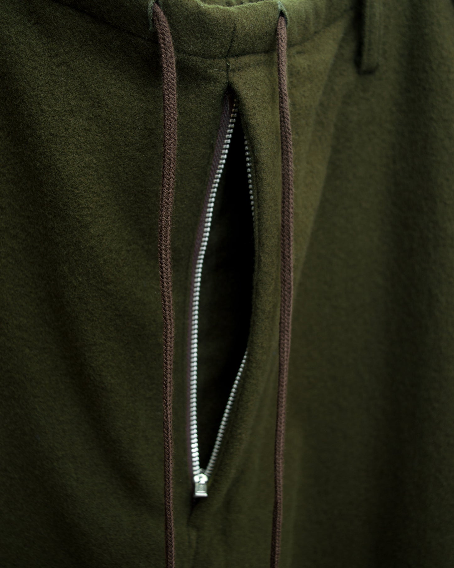 drawstring pants olive ∙ melton wool ∙ medium