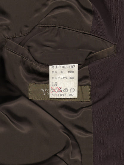 hooded zip jacket chocolate ∙ wool ∙ one size
