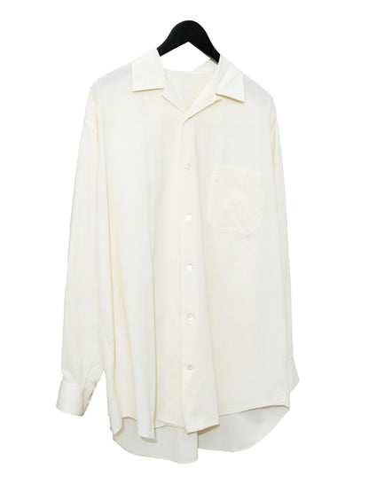 open collar shirt ivory ∙ cotton ∙ one size