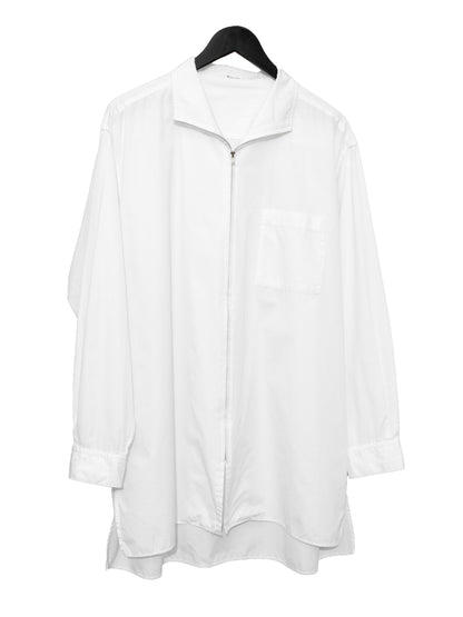 zip front shit white ∙ cotton ∙ one size