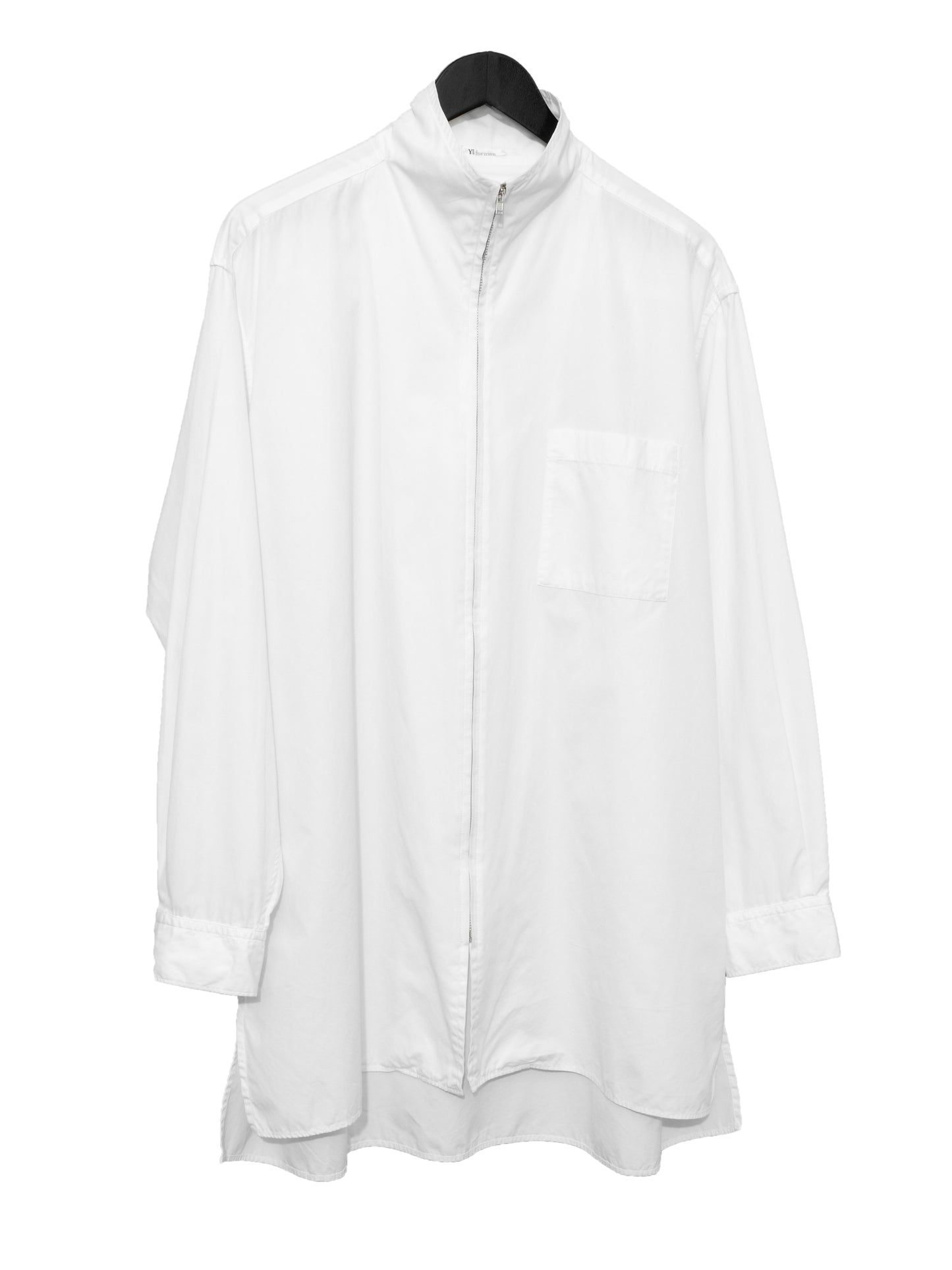 zip front shit white ∙ cotton ∙ one size