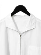 Zip Front Shirt White