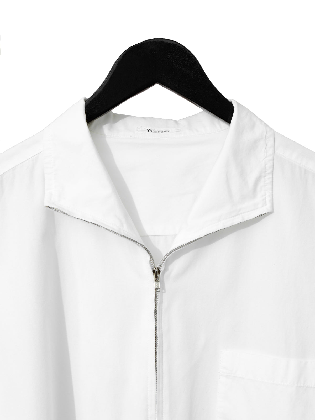 Zip Front Shirt White