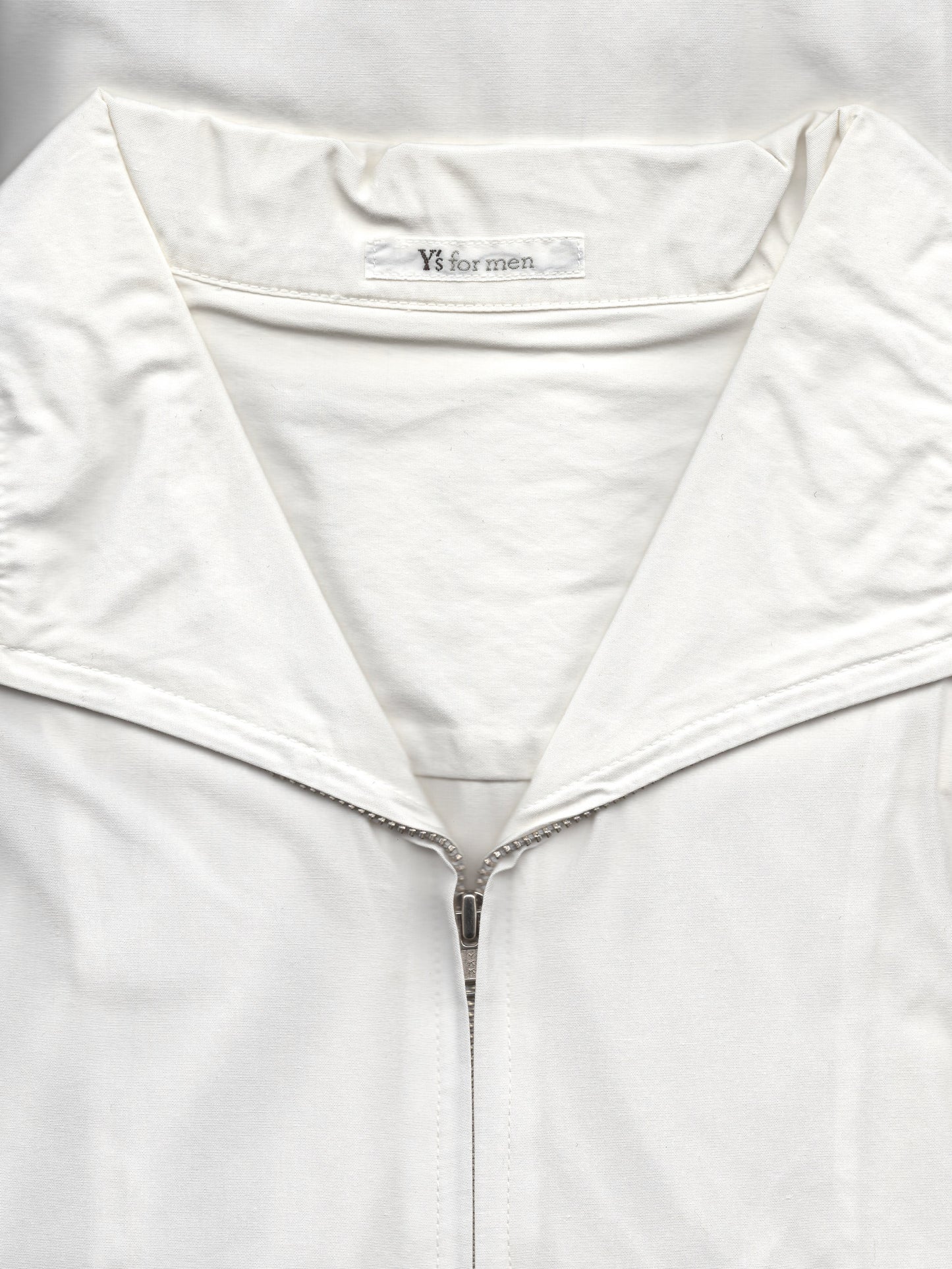 zip front shit white ∙ cotton ∙ one size