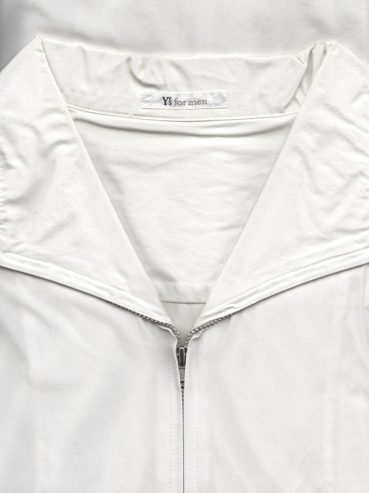 Zip Front Shirt White