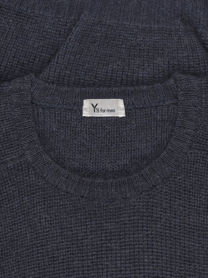 saddle pullover navy ∙ linen wool ∙ one size