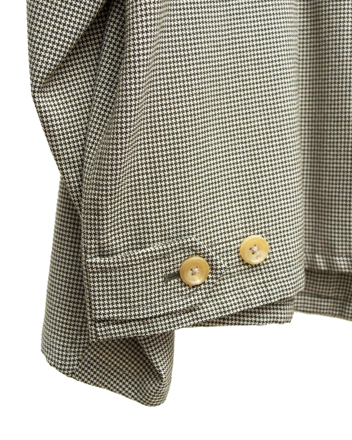 Zip Front Blouson Beige Houndstooth