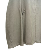 Zip Front Blouson Beige Houndstooth