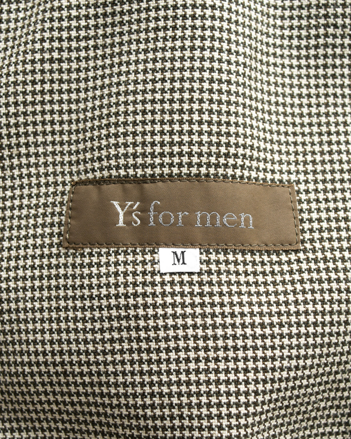 Zip Front Blouson Beige Houndstooth