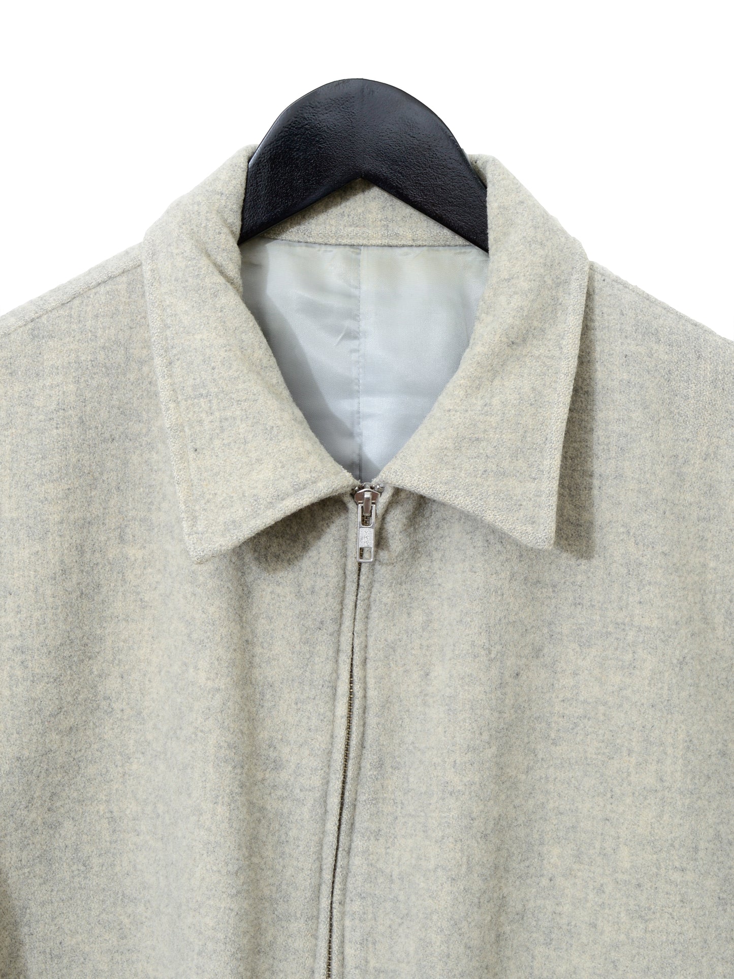 zip front jacket bone ∙ melton wool nylon ∙ large