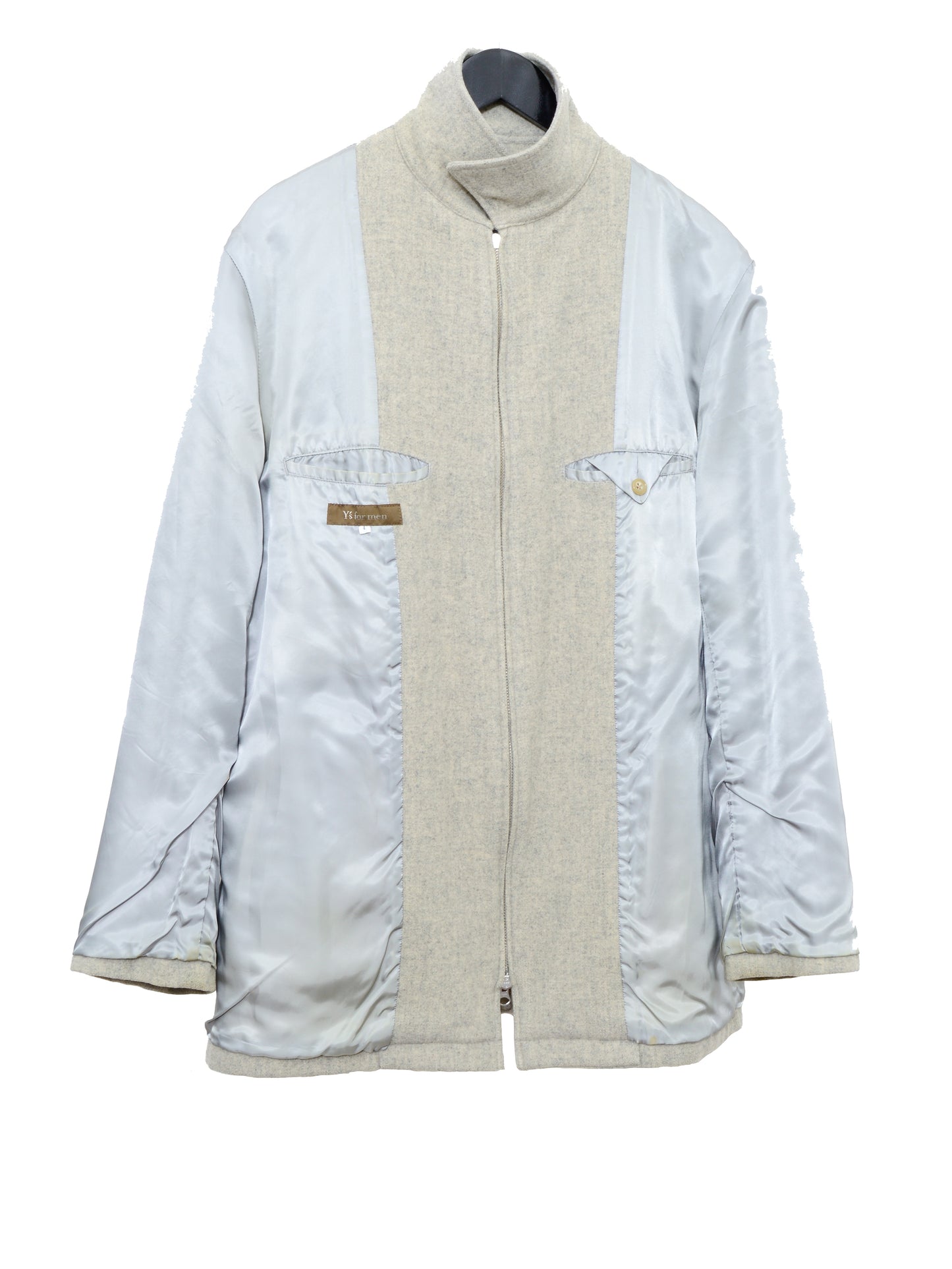 zip front jacket bone ∙ melton wool nylon ∙ large