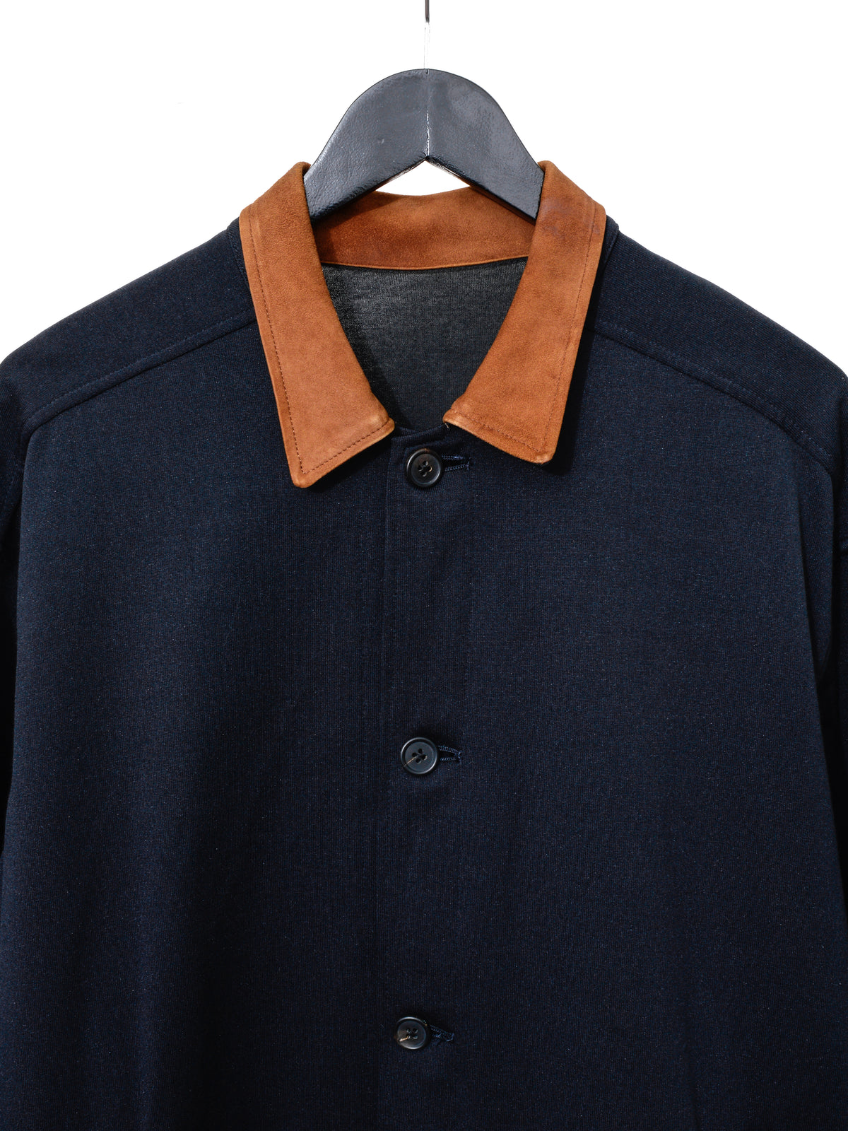 Suede Collar Blouson Navy