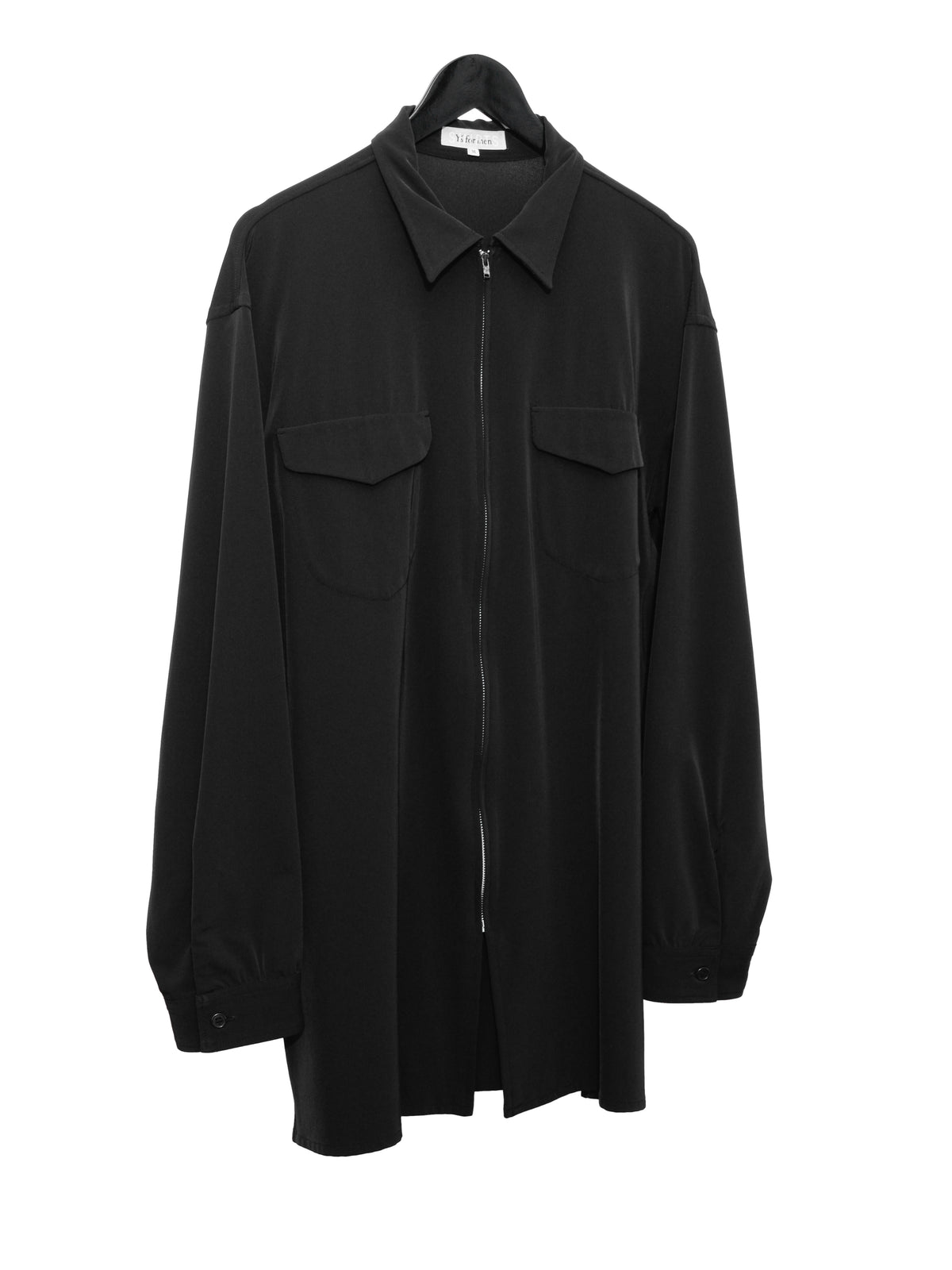 Zip Front Shirt Black