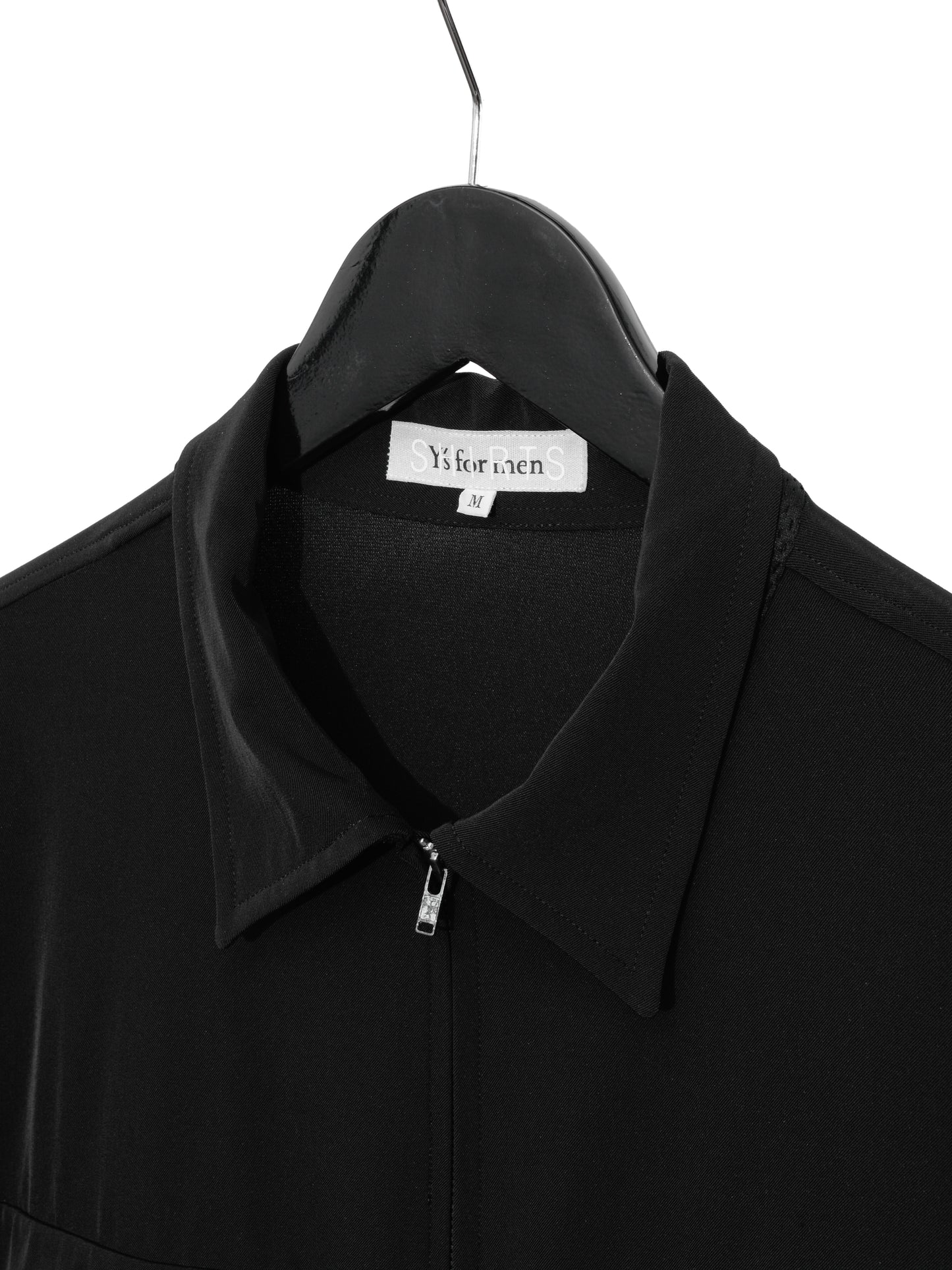 zip front shirt black ∙ nylon poly ∙ medium