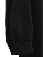 Zip Front Shirt Black