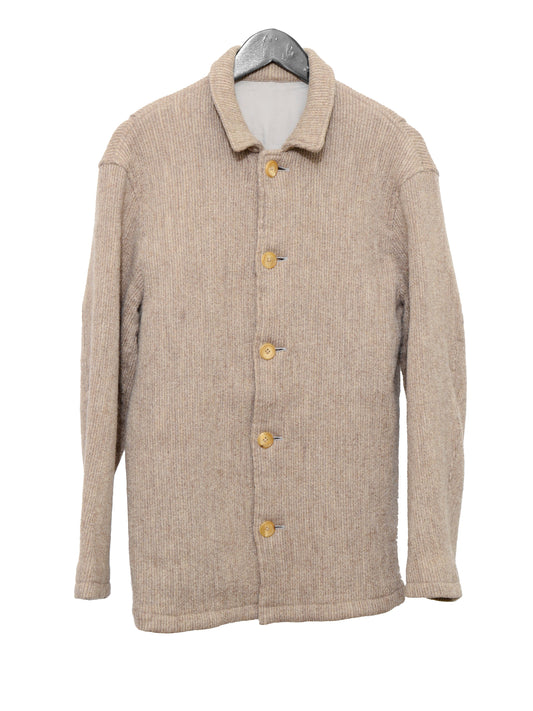 knit chore jacket straw ∙ wool nylon ∙ one size