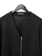 Double Zip Cardigan Dark Grey