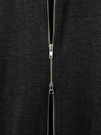 Double Zip Cardigan Dark Grey