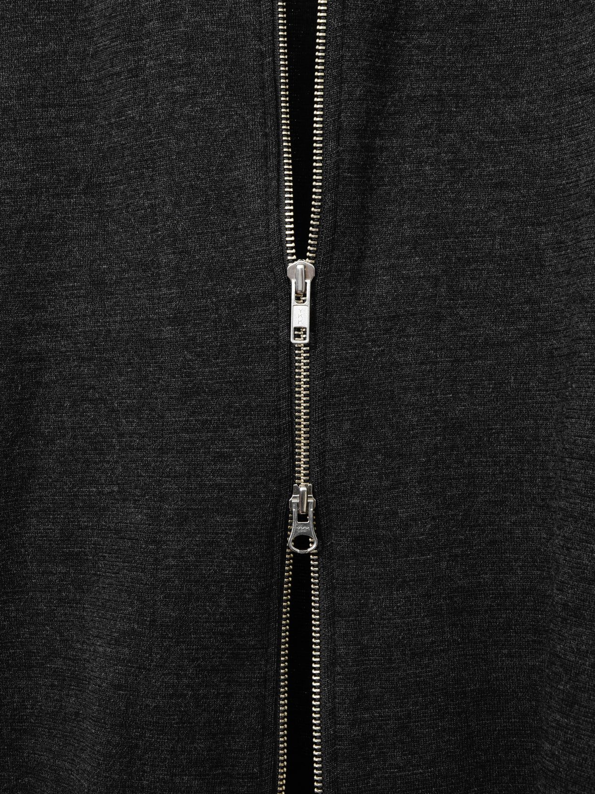 Double Zip Cardigan Dark Grey