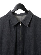 Zip Front Blouson Dark Grey