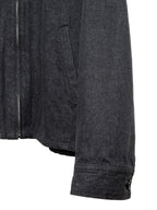 Zip Front Blouson Dark Grey