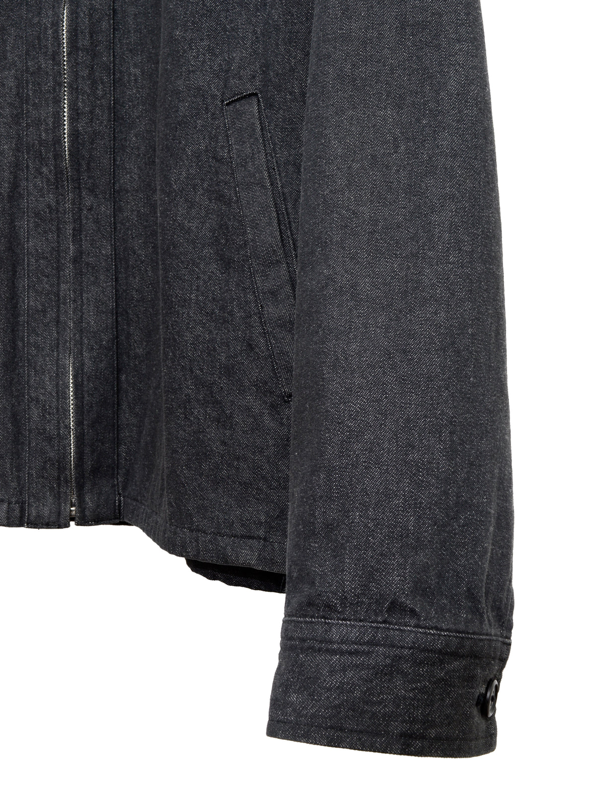 Zip Front Blouson Dark Grey