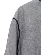 Zip Front Blouson Dark Grey
