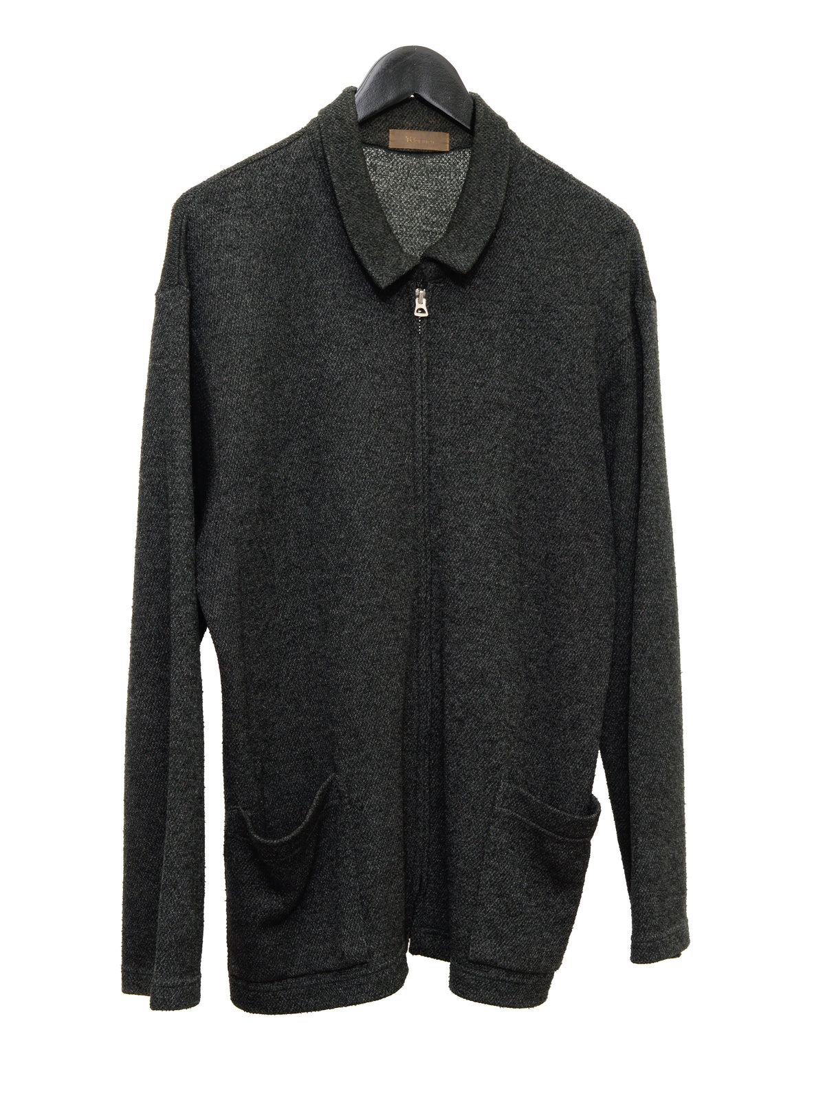 Zip Front Shirt Dark Grey