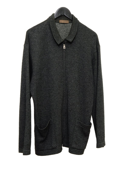 zip front shirt dark grey ∙ acrylic ∙ one size