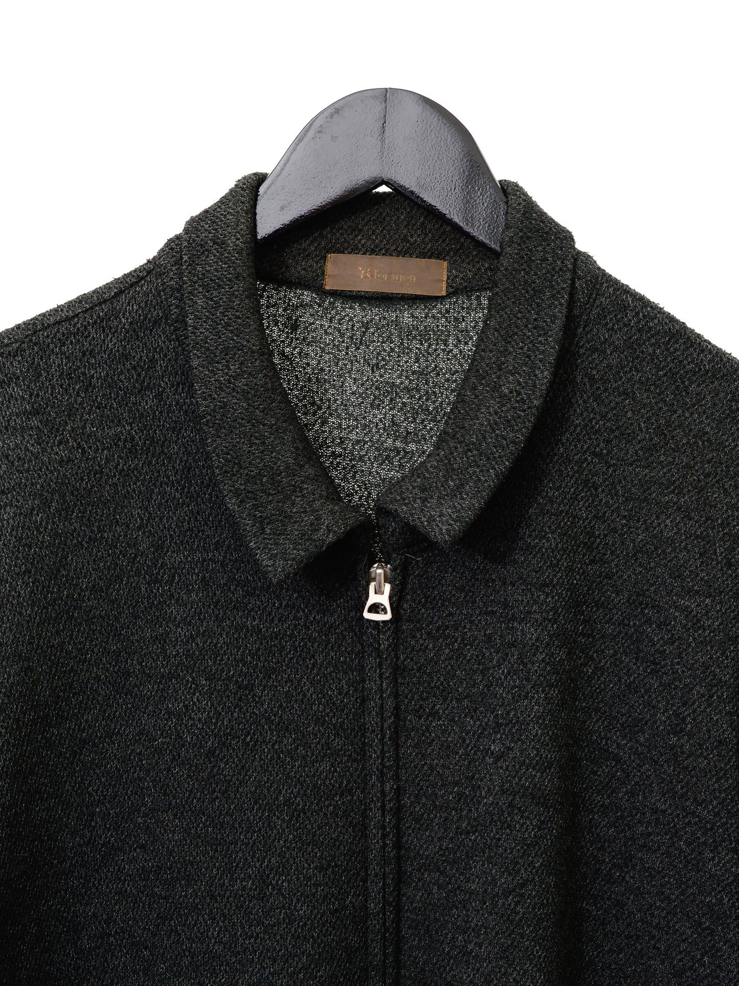 zip front shirt dark grey ∙ acrylic ∙ one size