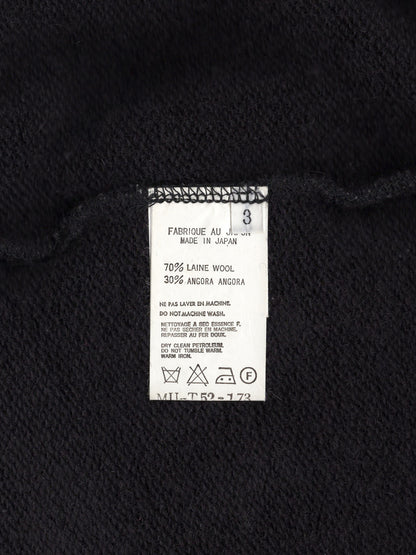 knit vest black ∙ wool angora ∙ medium