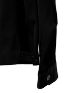 Collarless Zip Blouson Black