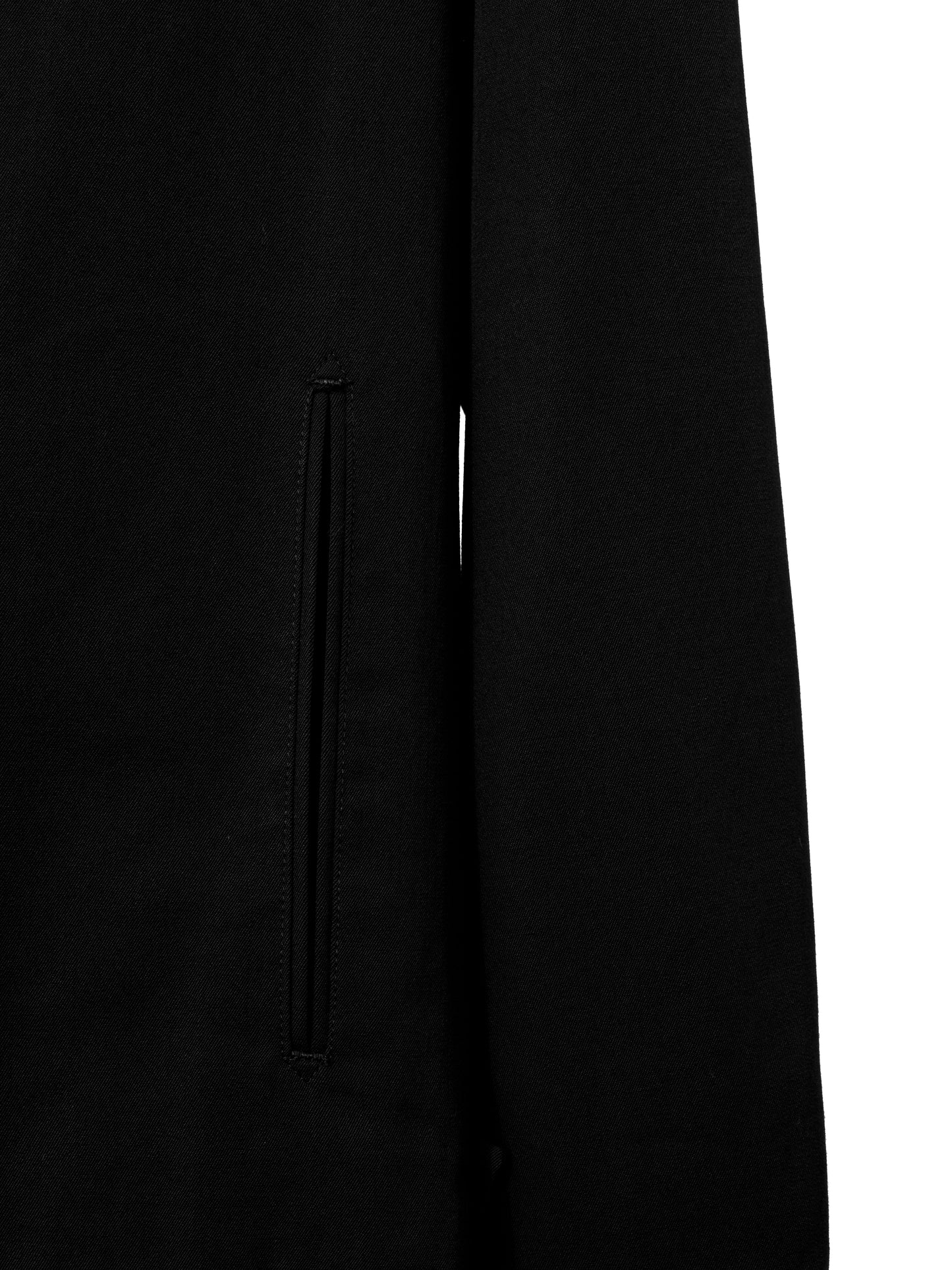 collarless zip blouson black ∙ wool ∙ small