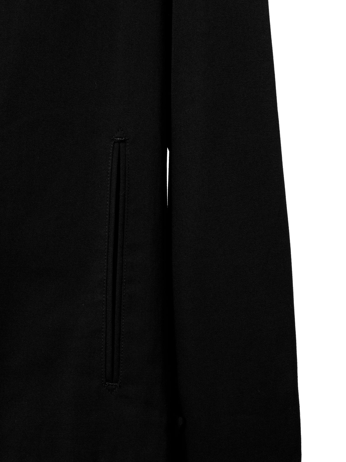 Collarless Zip Blouson Black