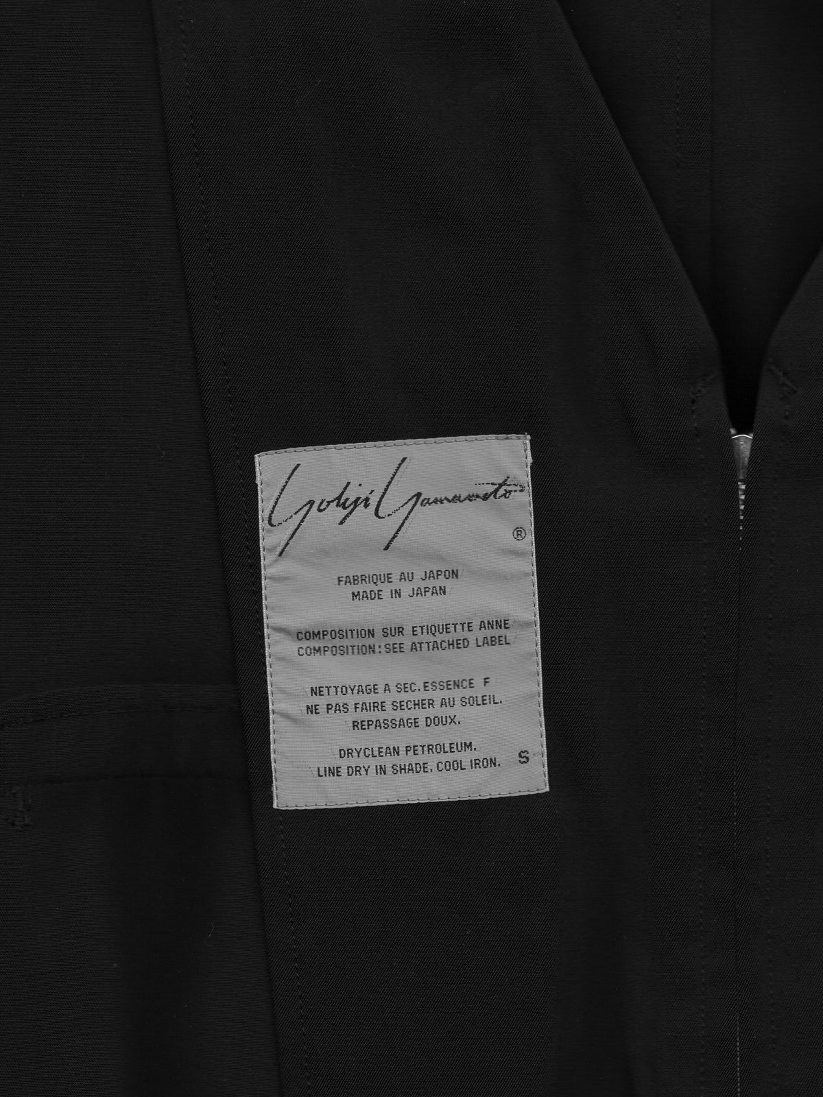 Collarless Zip Blouson Black