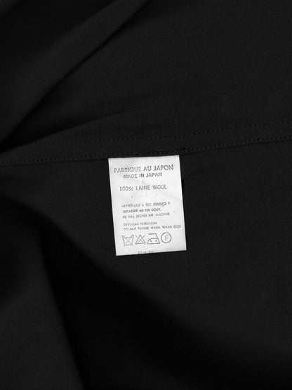 collarless zip blouson black ∙ wool ∙ small