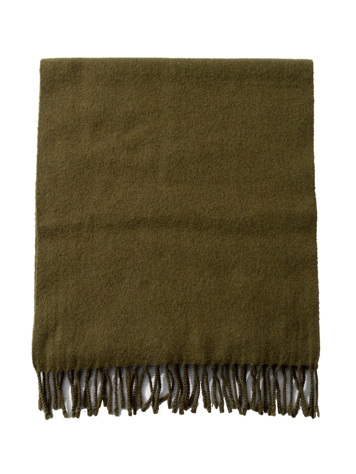 fringe scarf olive ∙ wool cashmere