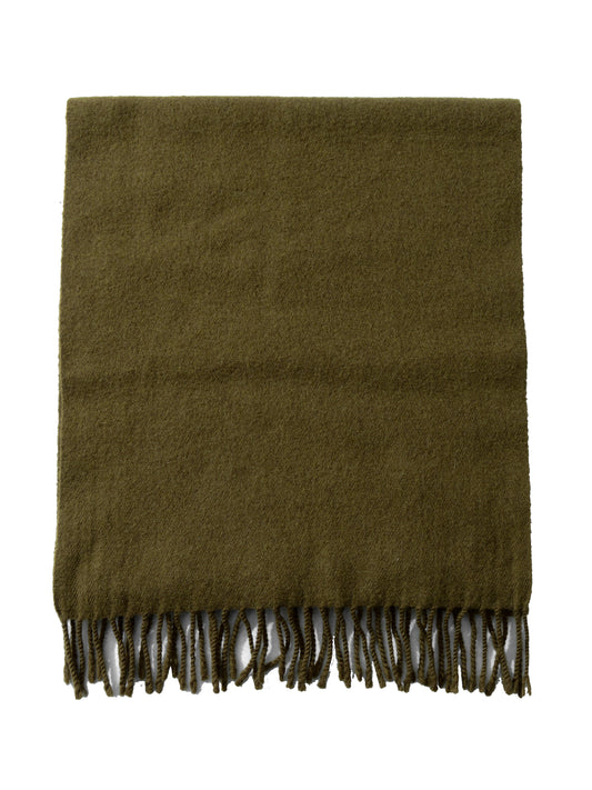 fringe scarf olive ∙ wool cashmere