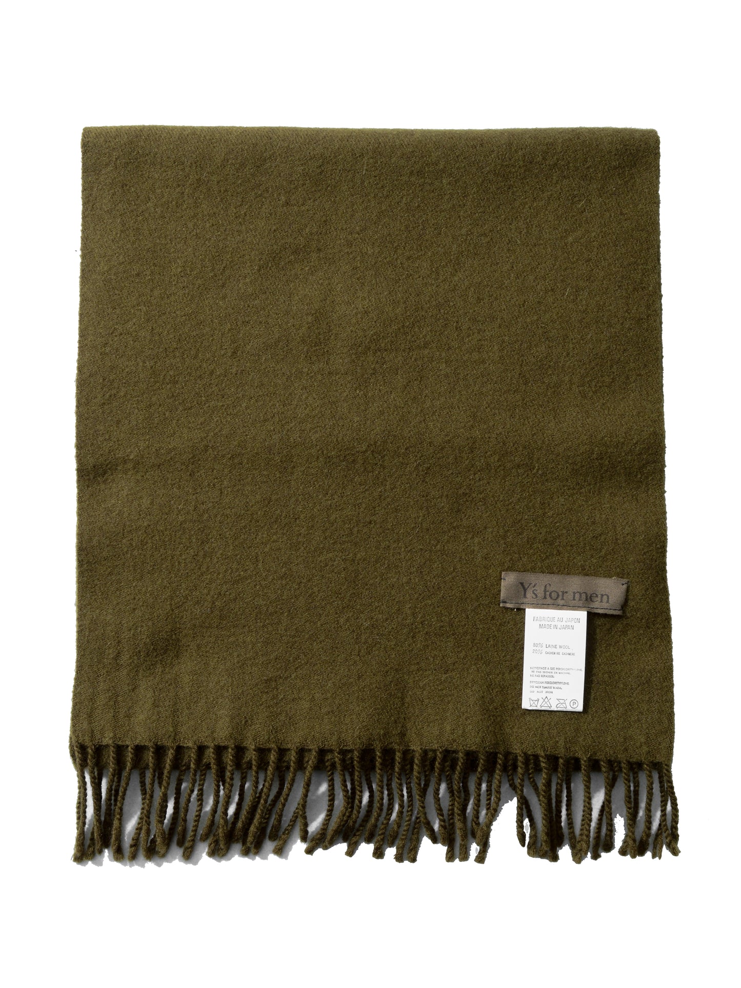 fringe scarf olive ∙ wool cashmere