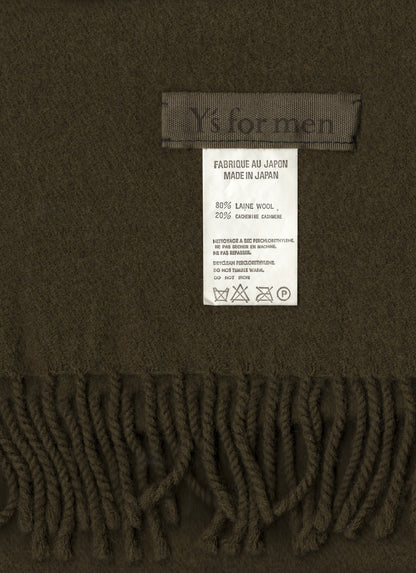 fringe scarf olive ∙ wool cashmere